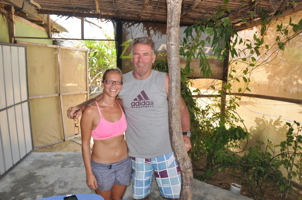 Borke with the owner of Sri Lanka Kite School